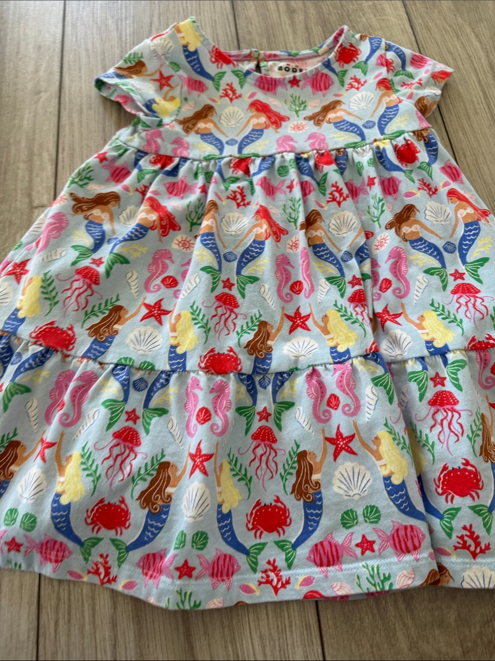 Mini Boden Girls Mermaid Print Twirly Jersey Dress 3-4Y - Picture 5 of 7